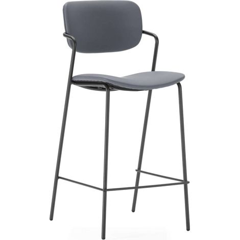 Pack de 2 taburetes modelo Maite tapizado en gris marengo, 97cm(alto) 44cm(ancho) 51cm (largo) (1/4)