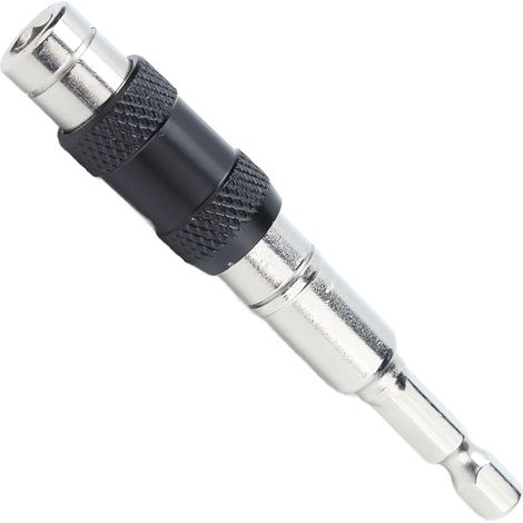 Porte-embout à dégagement rapide Impact Tough, rallonge de tournevis autobloquante, tige hexagonale 1/4 po, argent (1/5)