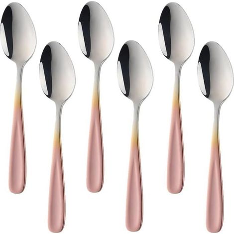 Set mit 6 kleinen Edelstahllöffeln – Vielseitige Kaffee- und Dessertlöffel für Zuhause, Cafés und (1/5)