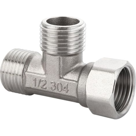 Robinet en T à 3 voies pour inverseur de baignoire et de toilettes Pommeau de douche bidet G1/2 (1/5)