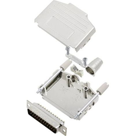encitech DPPK25-M-DBP-K 6355-0004-03 KIT connettori maschio SUB-D 180 ° Numero Poli (num): 25 Punte a saldare 1 KIT