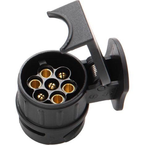 Adaptador de enchufe de remolque hembra de 13 a 7 pines a macho de 7 pines, conector de enchufe de remolque estándar europeo de 12 V, para caravana, camión, autocaravana y remolque.
