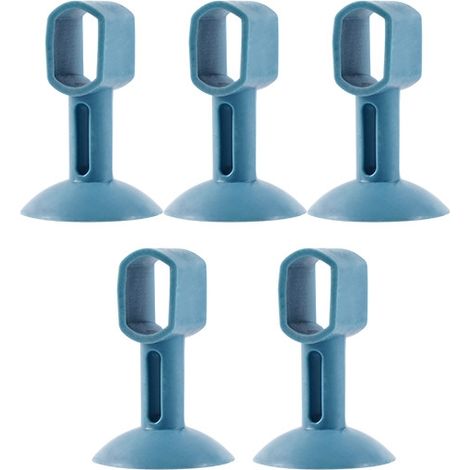 Lot de 20 pinces de porte bleues, protections en silicone antichoc, ventouses murales (1/2)