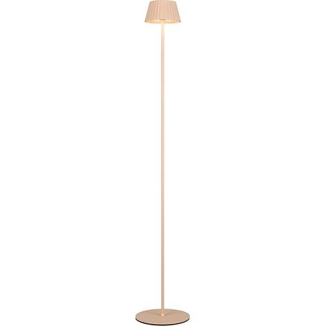 Lampadaire LED, lampe de salon, métal, sable, variateur tactile, IP44, H 123 cm (1/5)