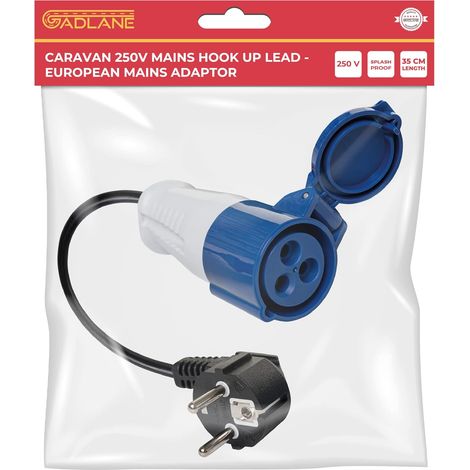 1 Adaptateur Prise Caravane 16A, Câble 35cm, Étanche IP44, Connecteur CEE, Pour Camping-Car