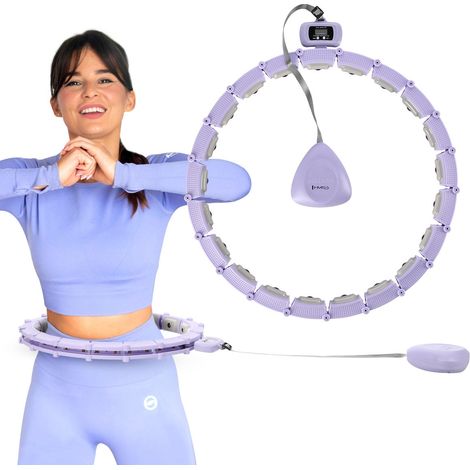 Magnetischer Hula-Hoop-Reifen mit Gewicht und Zähler, Violett
