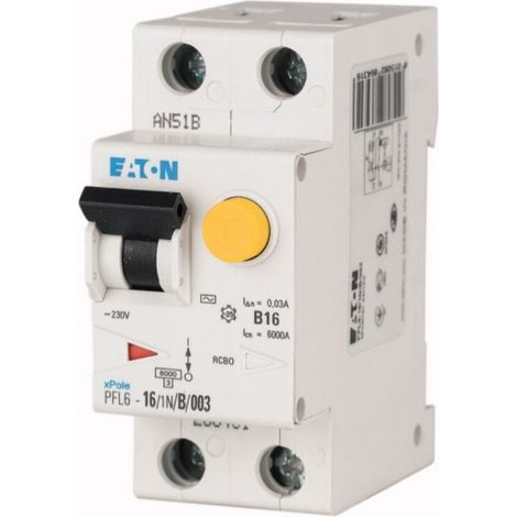 Interruptor automático combinado de 6 kA tipo PFL6-6/1N/C/3 CA