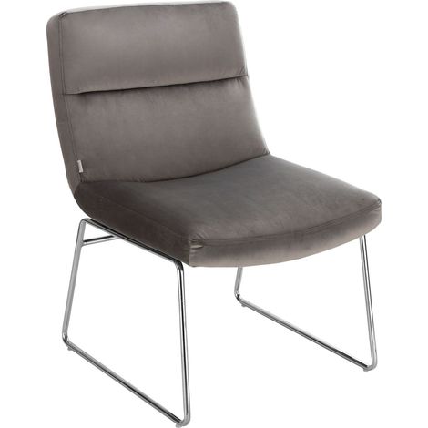 Gil-Chaise longue en gris velours