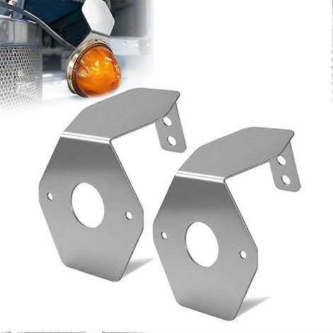 2 supports de fixation en acier inoxydable en forme de pastèque pour clignotants avant universels pour semi-remorques et remorques (1/5)