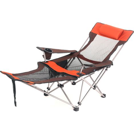 Chaise pliante d'extérieur ultralégère et portable avec dossier de plage (1/2)