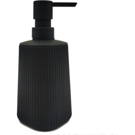Distributeur de Savon Moderne en Verre 380 ml pour Salle de Bain et Cuisine – Noir Élégant pour Plan de Travail (1/5)