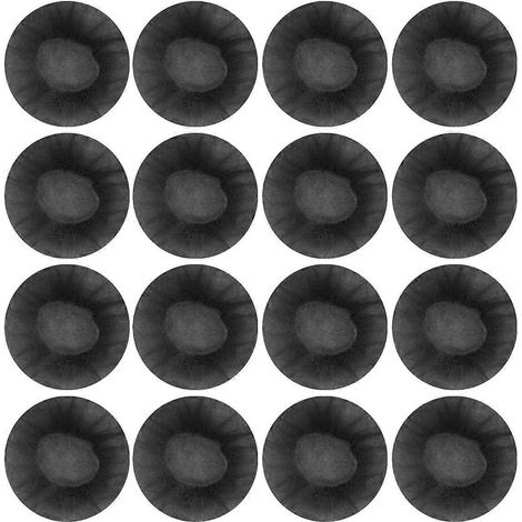 50 paires de coussinets d'oreille jetables non tissés pour casque audio-12.00X12.00X0.50CM-Black (1/3)