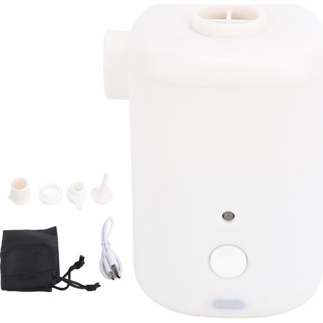 Portable Air Pump Electric Inflator Deflator for Gas Cushion Bed Swimming Ring Outdoor Toys White (1/5)