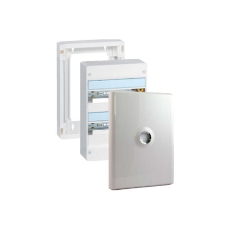 Legrand - Drivia - Coffret 2 rangu00e9es - 13 modules + Porte + Rehausse - Ref. : 401212+401372+401332 (1/4)