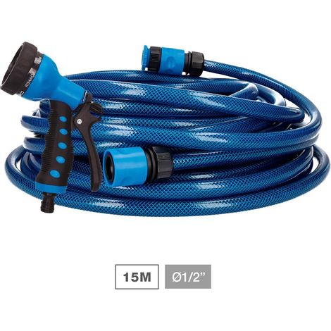 Kit tubo da giardino Hisua Ø1/2" 12,5 mm 15 m