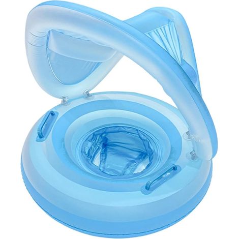 Flotador infantil con toldo, hinchable, portátil e impermeable, balsa para piscina y playa para niños y niñas de 6 meses a 4 años. (1/5)