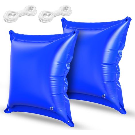 Lot de 2 Coussins d'air de Piscine d'hiver, 120 x 120 cm Coussin Piscine Hivernage avec Corde de Connexion, Facile à Utiliser, pour Piscine Hors Sol (1/5)