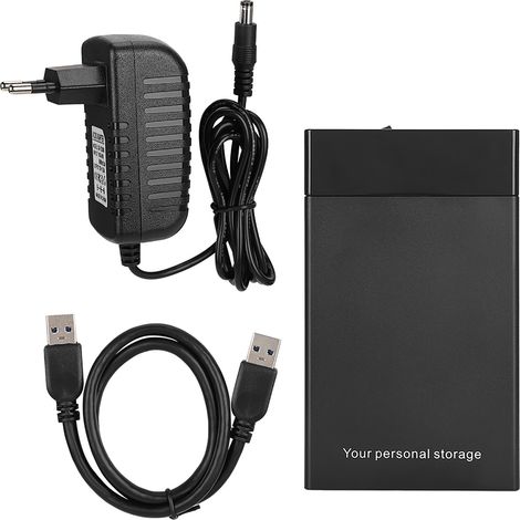 Boîtier Externe USB 3.0 pour Disque Dur SATA 3.5 Pouces - Alimentation 100-240V avec Prise UE (1/5)