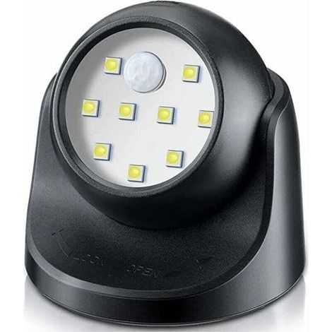 LED-Außenstrahler, Außenstrahler mit Bewegungsmelder, kabelloser LED-Außenstrahler, 1000 Lumen, abnehmbare Kugel, 360° drehbar und neigbar, batteriebetrieben (1/3)