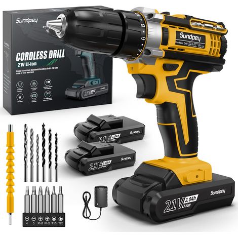 Visseuse Devisseuse Sans Fil 21V avec 2 Batteries 2Ah et 1500RPM (1/5)