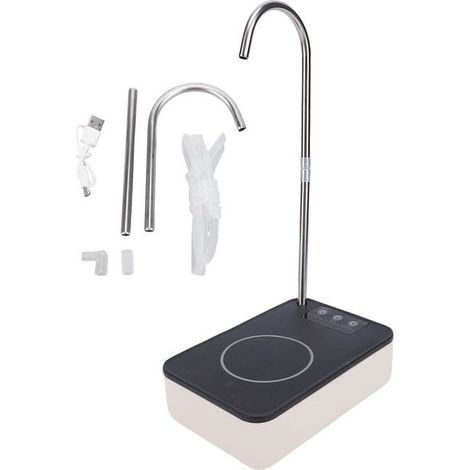 BelleRise - Pompe électrique pour bidon d'eau – Noir – Portable rechargeable 400 mAh – Bureau, cuisine, camping (1/5)