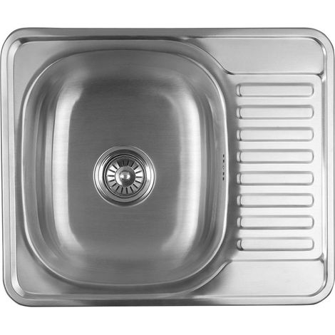 Aqualine - Fregadero, 58x48 cm, acero inoxidable AQ5848B (1/5)