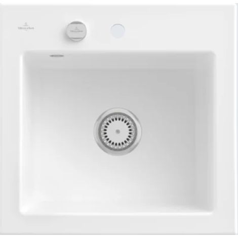 VB Einbauspüle Subway 50 S 331502 525x 510mm Rechteck Stone White CeramicPlus (1/3)
