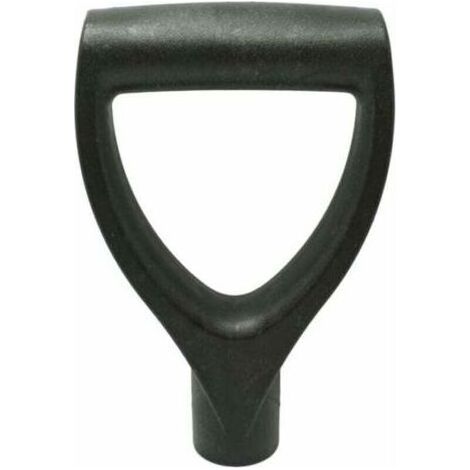 Manche de bêche Fourche de Jardin Manche de Pelle en Forme de D Poignée en Plastique pour Outils de creusage et de ratissage Noir (1/4)