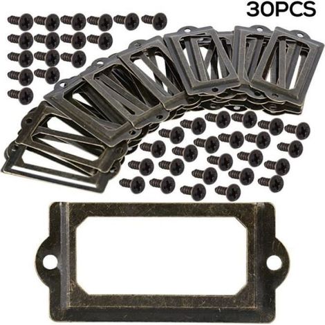 Porte étiquettes de tiroir pour plaques nominatives, casier de boîte cadeau, boîte à bijoux (1/4)