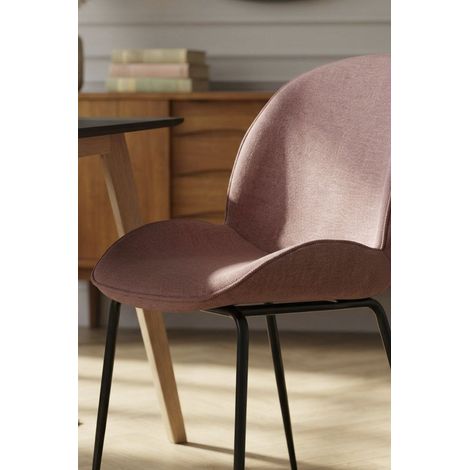 Sillas Comedor - Silla Bille Black Terciopelo - Rosa (1/5)