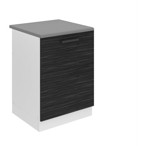 BELINI Meuble Cuisine Bas avec Plan de Travail SDZ I Meubles de Cuisine - Taille: 51,6 x 60 x 85 cm I Meuble sous Evier - 1 Porte I Couleur : ébène Royal