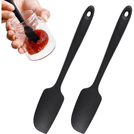 2er Set Mini Silikon Spatel, 22.5cm Hitzebeständig, Flexibel, Nahtlos