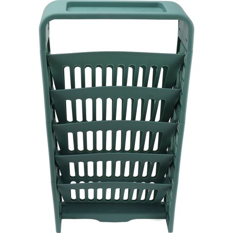 Étagère à livres 5 niveaux, grande capacité, compacte, robuste et durable, avec boîte à fournitures, pour classe et maison, vert (1/5)