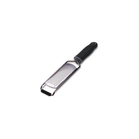 Käsereibe aus Edelstahl mit ergonomischem Softgriff, Kartoffellöffel mit Zitronen-Ingwer-Geschmack (schwarz) - Crezuo