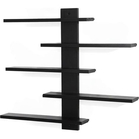Étagère murale – Étagère flottante à 5 niveaux – Présentoir pour figurines (mangas/anime), poupées et plantes – Fixation murale pour salon, chambre ou bureau (1/4)