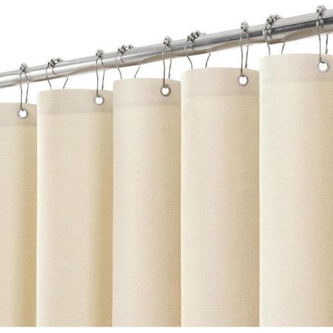 Duschvorhang Leinen - Beige H182 x B275 cm (1er Pack) (1/5)