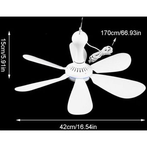 Camping 5W Ventilateur Tente USB Ventilateur Plafond Gazebo Avec 6 Lames Ventilateur Canopée Ventilateur Suspendu Pour Activités Plein Air (1/5)