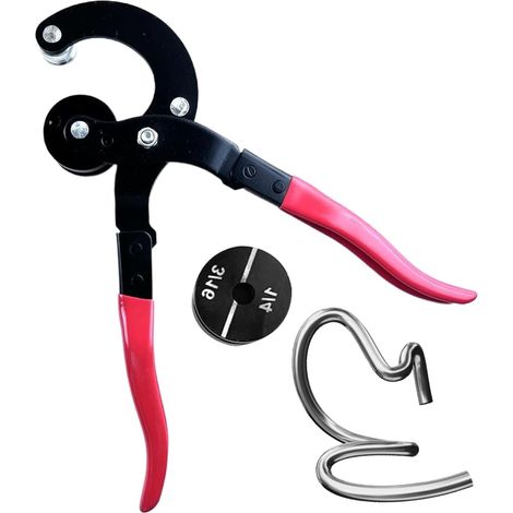 Copper Pipe Bender, Manual 4-in-1 Tubing Bending Tool, Ergonomic Handle, 3/16" to 3/8" Sizes, For Stainless Steel, Aluminum, Iron & Copper Pipes, Automotive & HVAC Use (1/5)