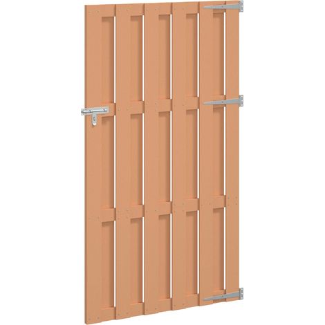 vidaXL Cancello da giardino 100 x 180 cm WPC e Alluminio Marrone