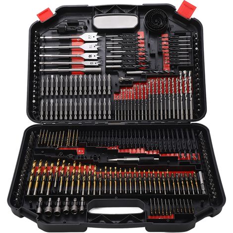 [JAMAIS UTILISÉ]Coffret de 246 forets et embouts de vissage multifonctionnels avec boîte en plastique noir (1/5)