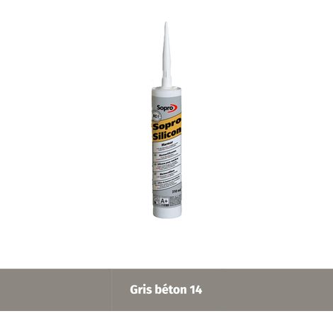 Mastic silicone pour pierre naturelle - Gris béton 14 - 310 ml (1/3)