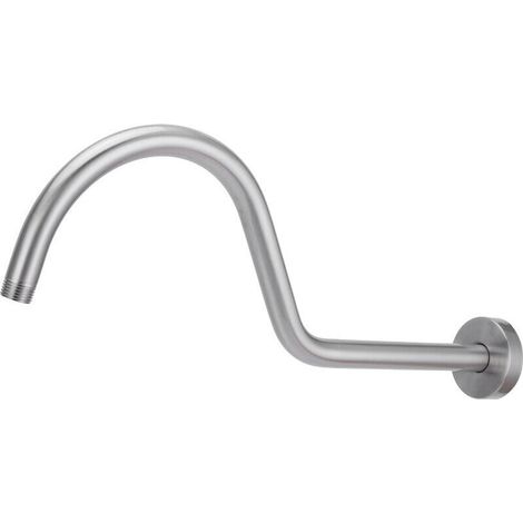 Jeffergarden NPT1/2 Kit de bras de douche 17 pouces mural brossé pommeau de douche rallonge tuyau accessoire de salle de bain (1/4)