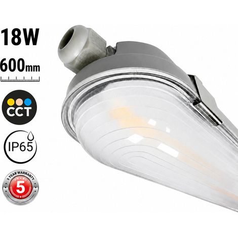 Pantalla Estanca LED Enlazable - CCT - 60cm - 18W - Driver