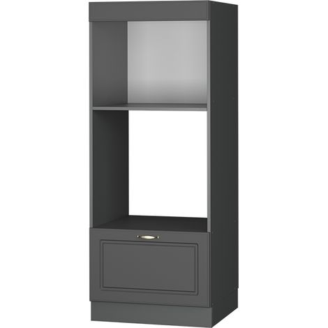 Set mobili bagno Fame-Line, Antracite-oro rustico, 60 cm aperto, Vicco