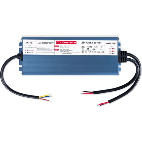 Barcelona Led – Alimentation LED 24V étanche 300W – 12.5A – IP67 pour utilisation extérieure – Résistante à l'humidité et à la poussière (1/4)