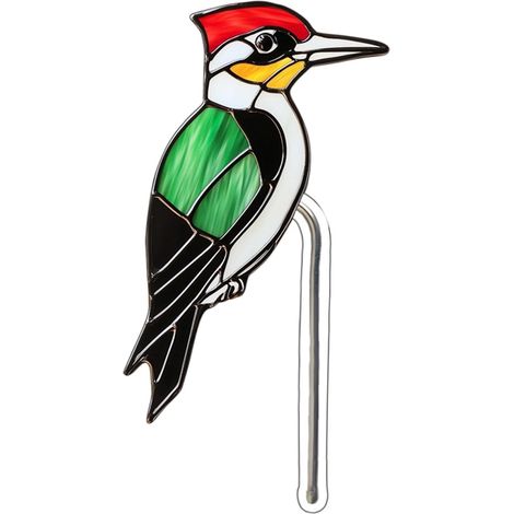 Greabuy Panneau décoratif oiseau en acrylique, imperméable, pour jardin, pot de fleurs d'extérieur (1/5)