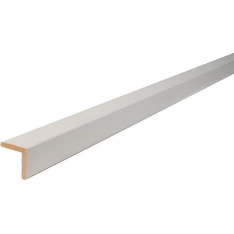 Centrale Brico – Baguette d'angle médium MDF arrondie blanc 28 x 28 mm – Longueur 2.44 m – Finition peinte pour intérieur