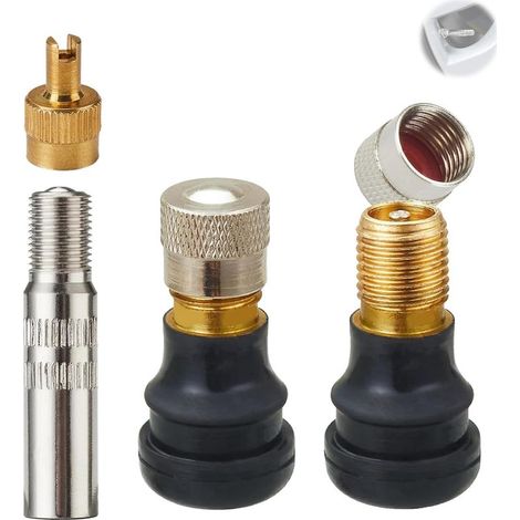 2 Rallonge Valve, 4cm, Cuivre, Étanche, Scooter Vélo (1/5)