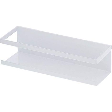 Étagère magnétique forte, support aimanté pour frigo, design minimaliste fer stable, blanc Type B, rangement cuisine solide (1/5)
