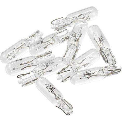 Lot de 10 ampoules LED blanches incandescentes T5 W 1,2 W 12 V CC pour tableau de bord de voiture